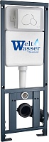 WeltWasser Инсталляция для унитаза Marberg 410 RD WT с белой глянцевой клавишей смыва